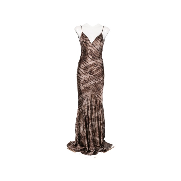 V-neck printed maxi dress