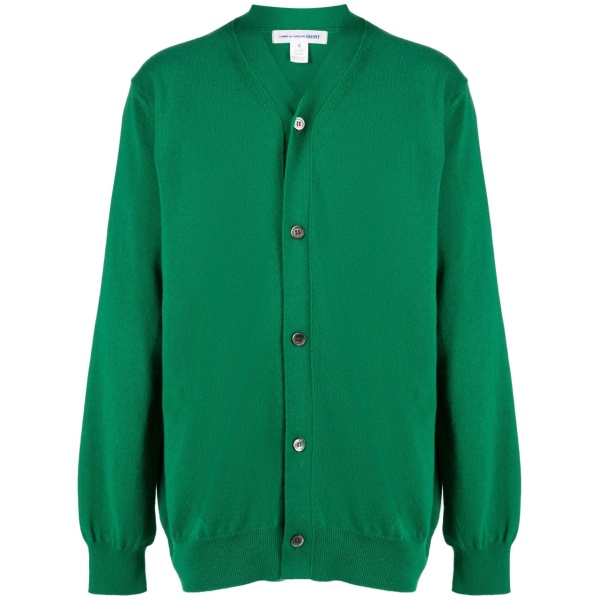 V-neck wool cardigan