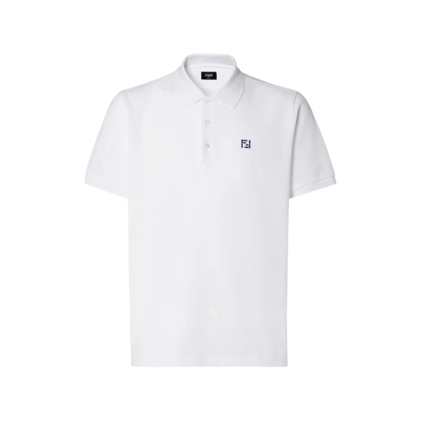 white logo polo shirt