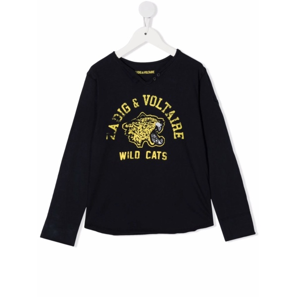 Wild Cats graphic-print long-sleeve T-shirt