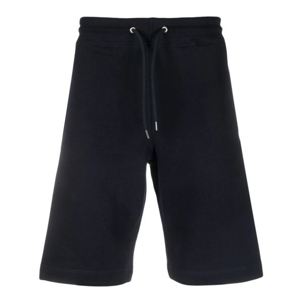 Zebra-patch organic-cotton track shorts