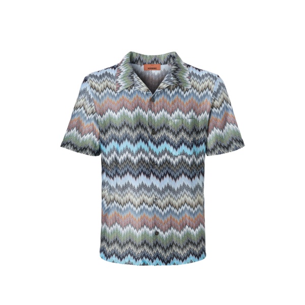 zig-zag short-sleeve shirt