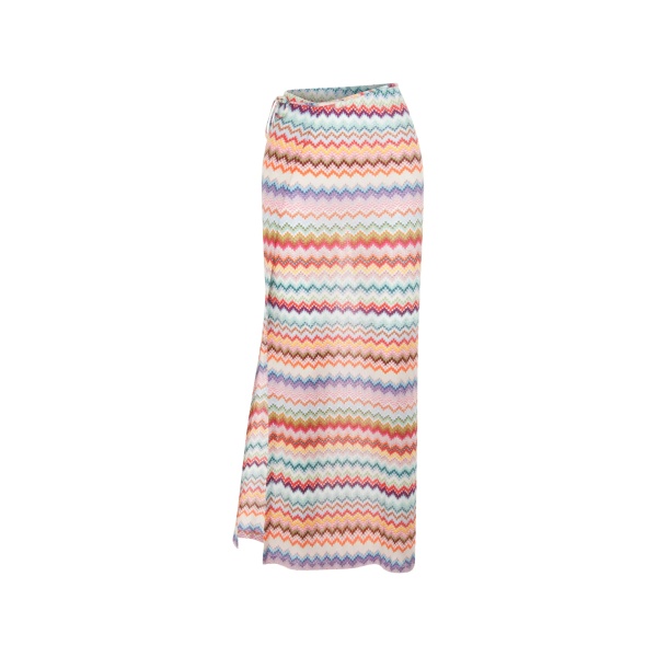 zigzag tie maxi skirt