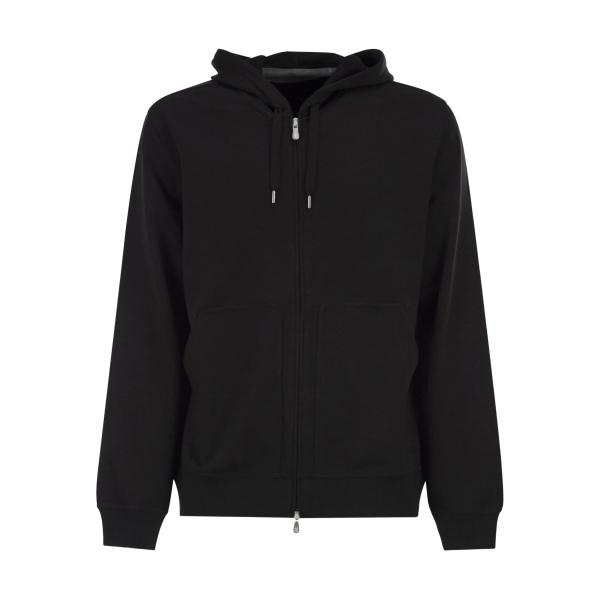 zip-fastening sweatshirt