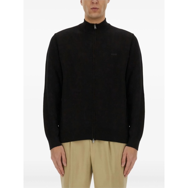 zipped cotton sweatshirt