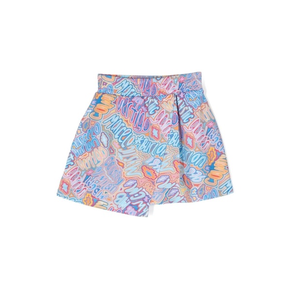 all-over logo print skirt