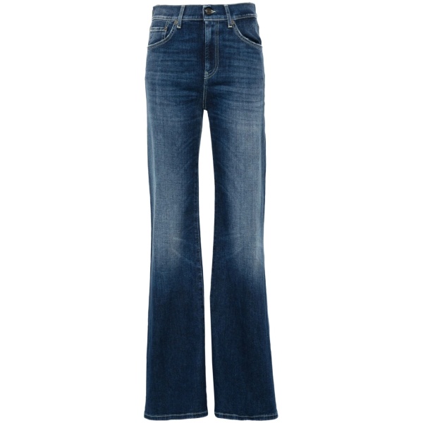 Amber mid-rise wide-leg jeans