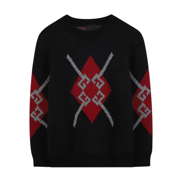 argyle check-patterned jumper