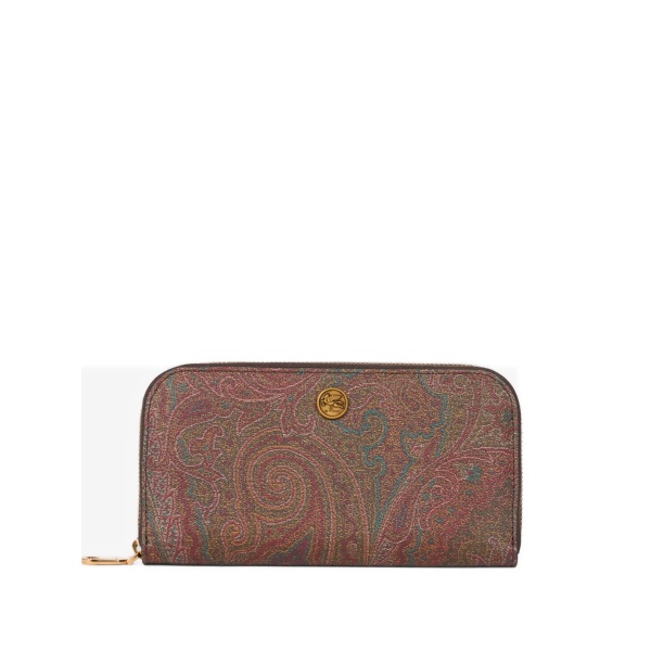 Arnica paisley-print zip-around wallet