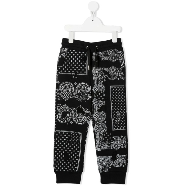 bandana-print tapered trousers