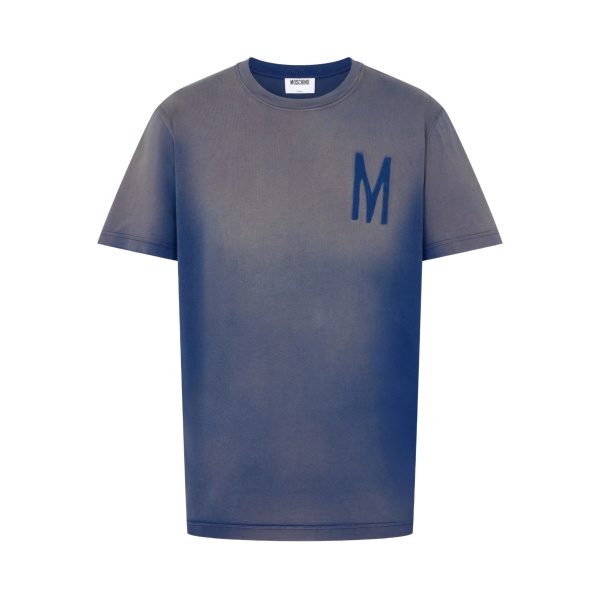 blue cotton T-shirt