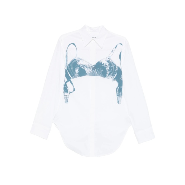 Bra-print cotton shirt