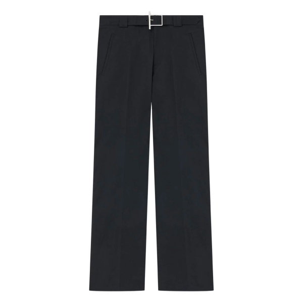 buckle-fastening trousers