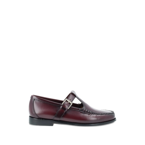 buckle-strap leather loafers