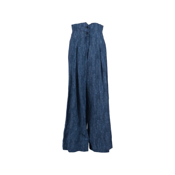 button-detail palazzo pants