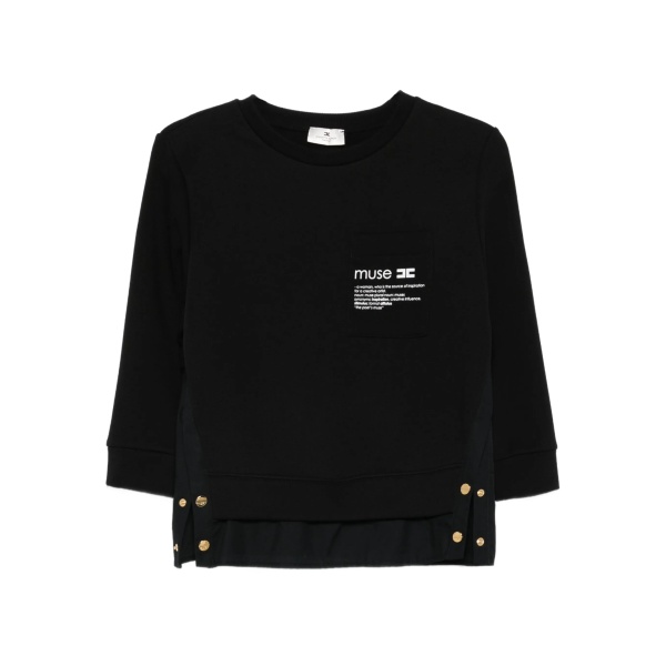 button-detail T-shirt