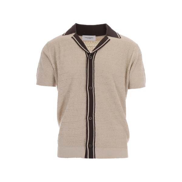 button striped shirt