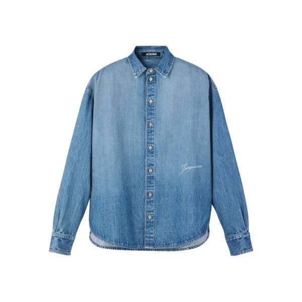button-up denim shirt