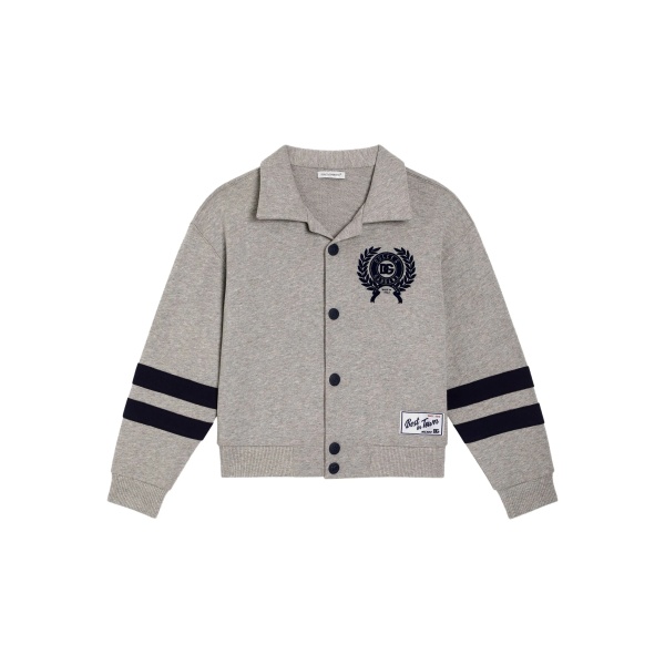 button-up embroidered cardigan