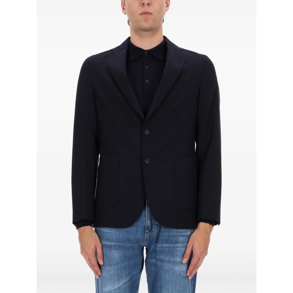 button virgin wool blazer