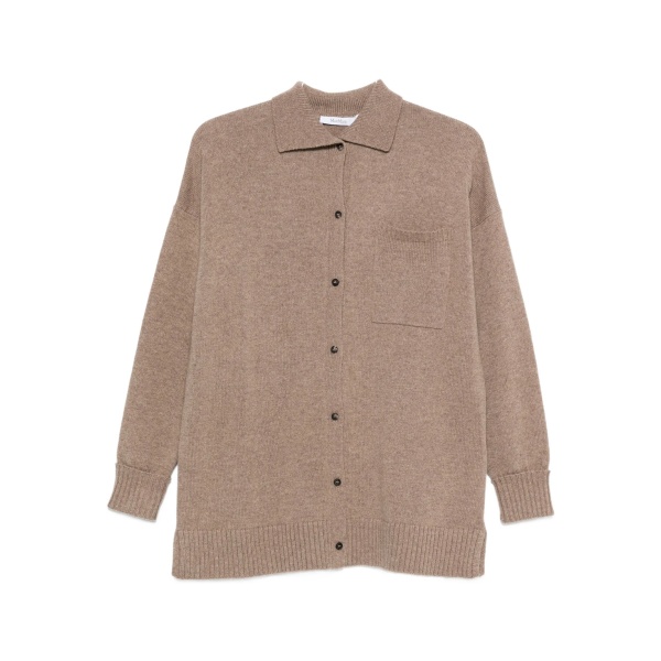 buttoned chest-pocket cardigan