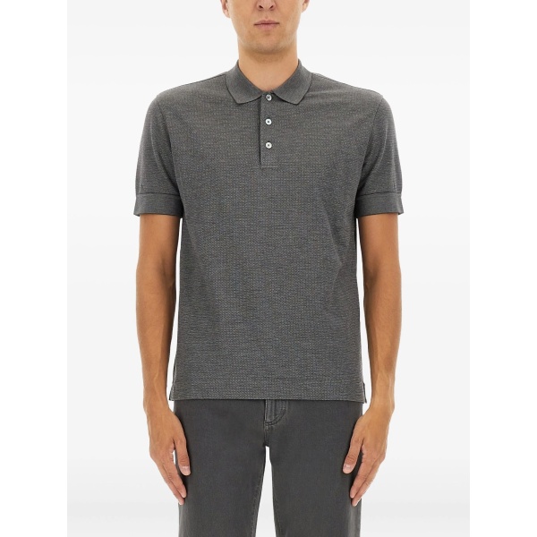 buttoned polo shirt