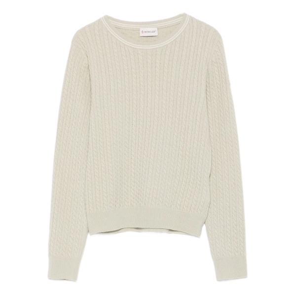 cable-knit crew-neck sweater
