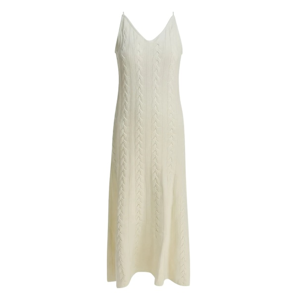 cable-knit midi dress