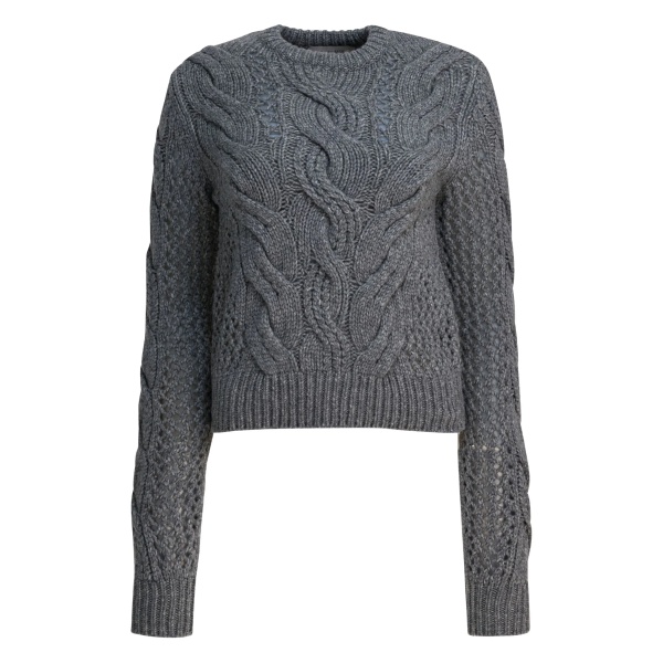 cable-knit sweater