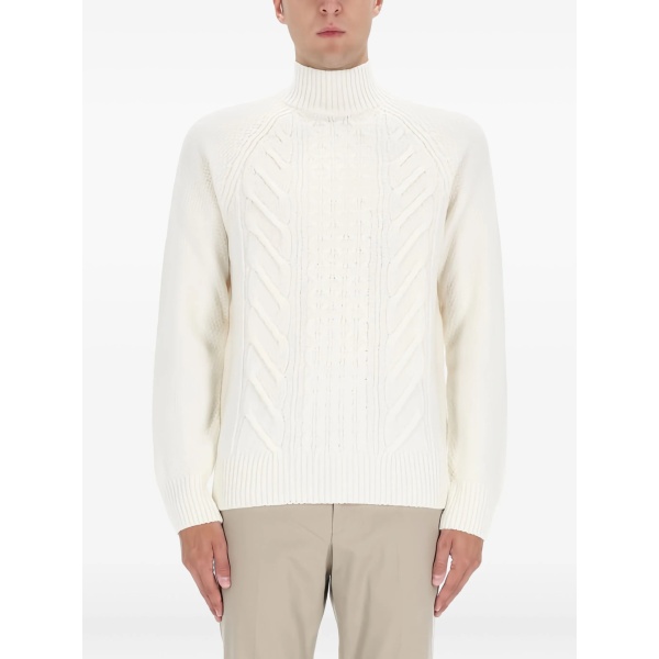 cable-knit sweater