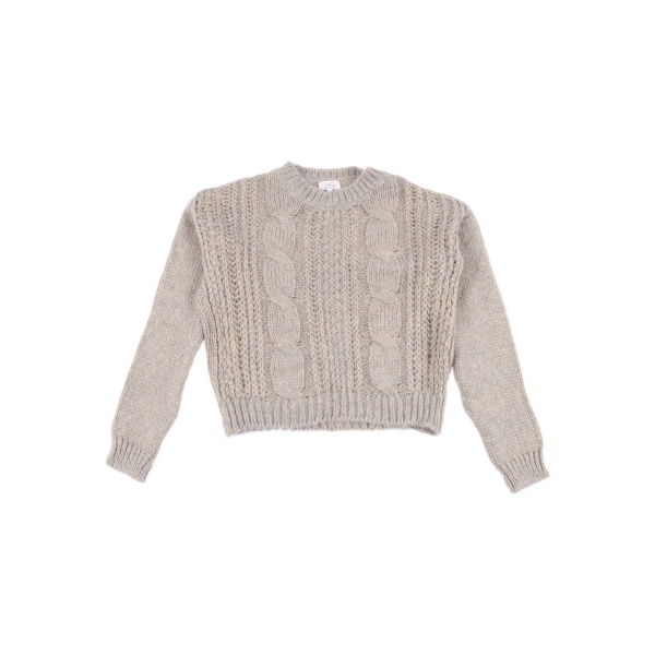 cable-knit sweater