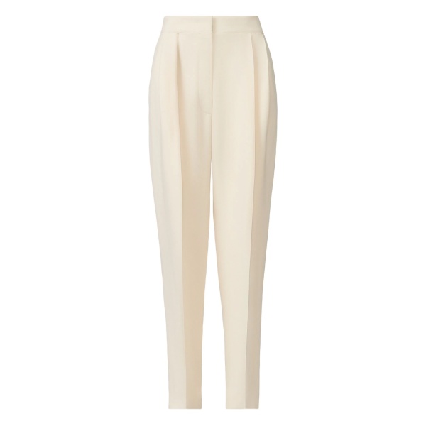 Cady pleated-front trousers