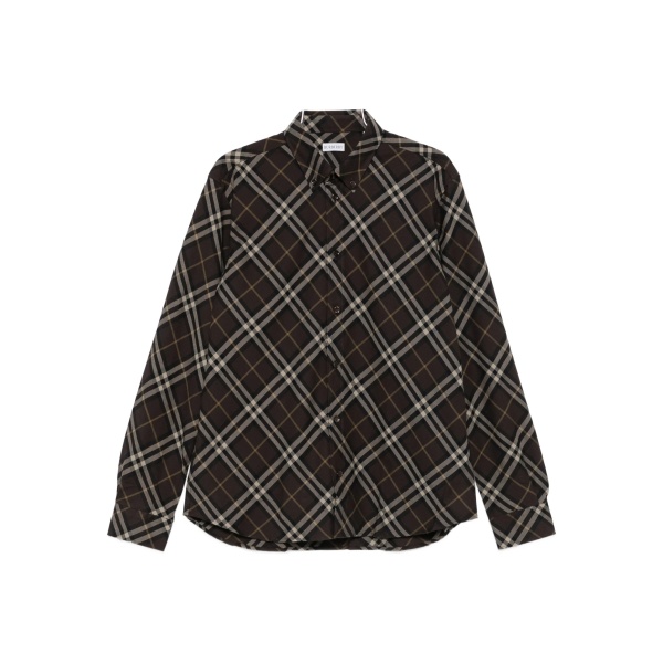 checked button-down shirt