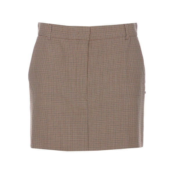 checked mini skirt