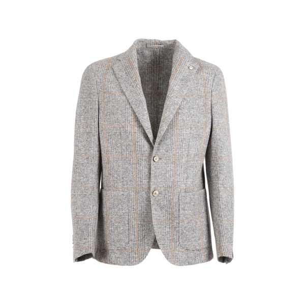 checked single-breasted blazer