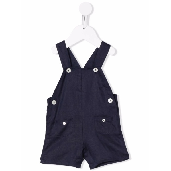 chenille-texture dungarees