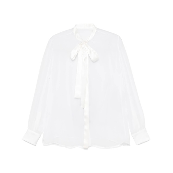 chiffon pussy-bow shirt