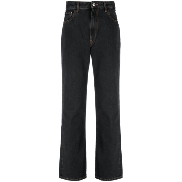Choker rhinestone-embellished straight jeans