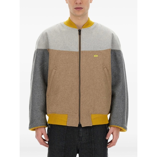 colour-block bomber jacket