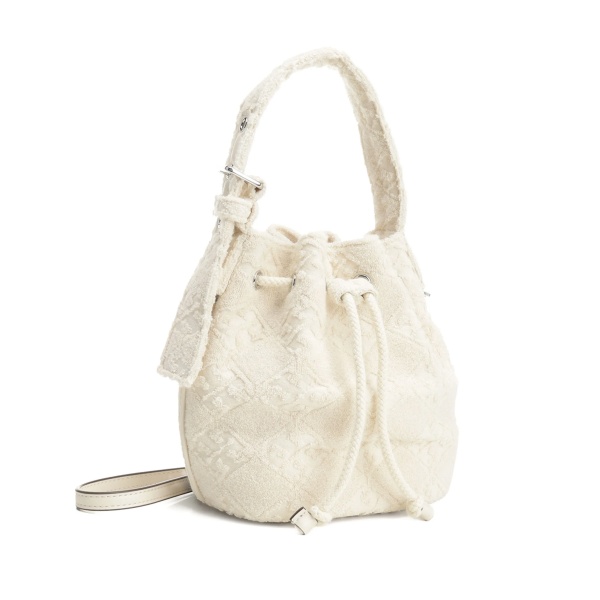 cotton-blend bucket bag