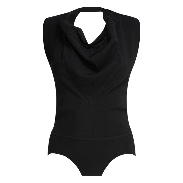 cowl-neck bodysuit