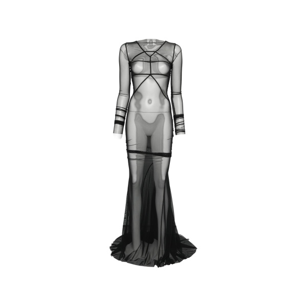 crew-neck maxi dress