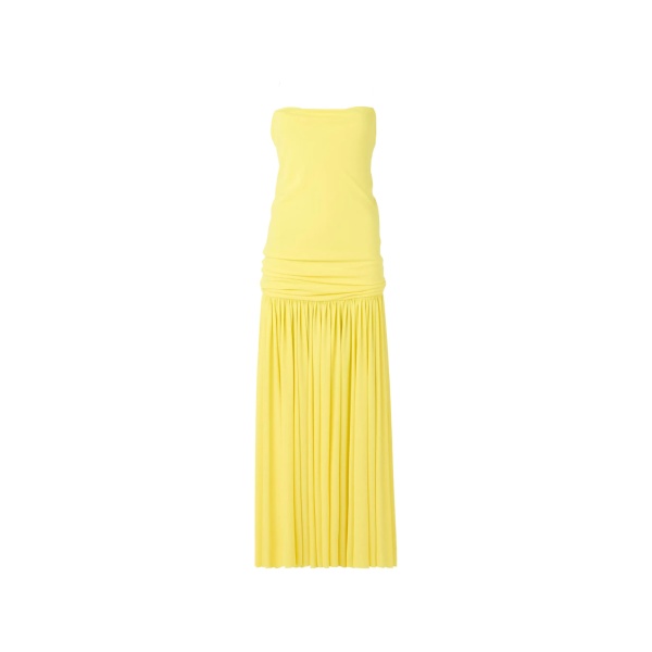 cross-back gathered dress