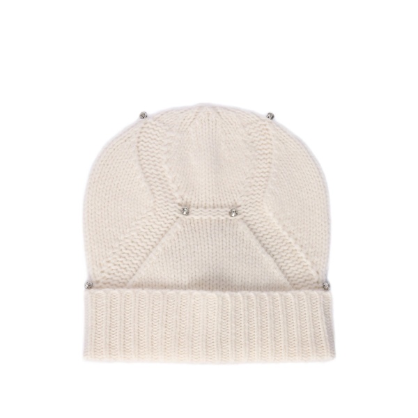 crystal-embellished wool beanie hat