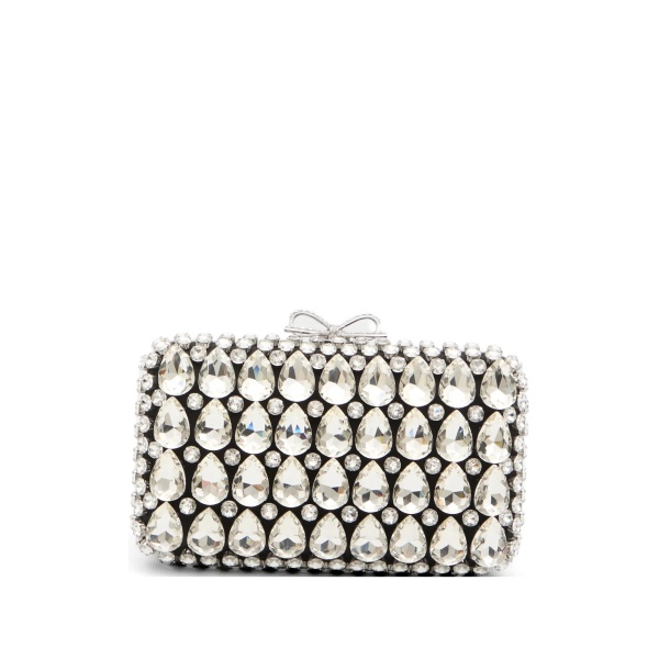 crystal-embellishment clutch bag