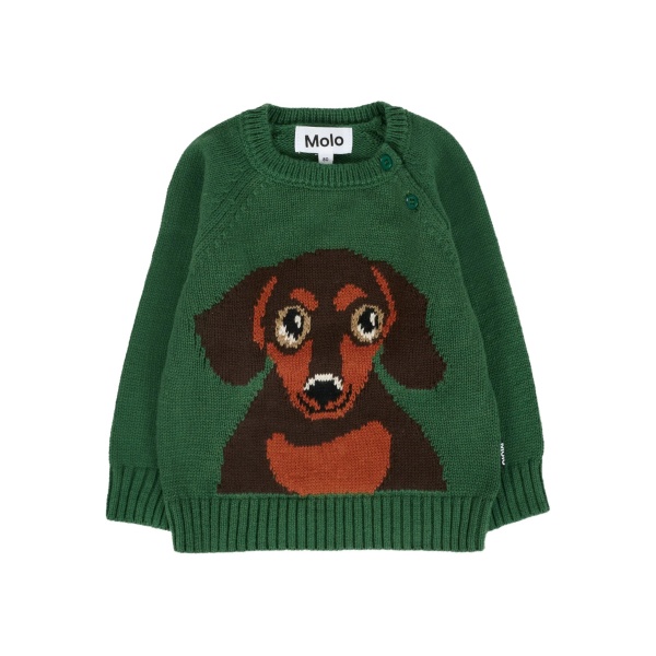 dachshund-intarsio sweater