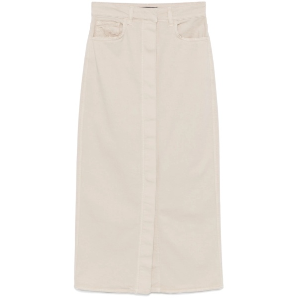 denim midi skirt
