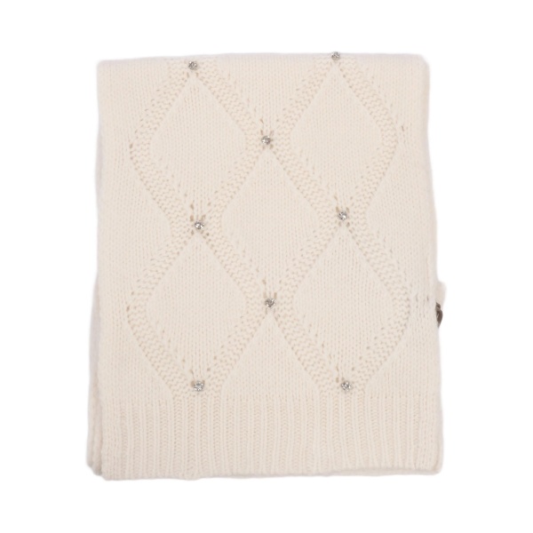 diamond-pattern embellished scarf