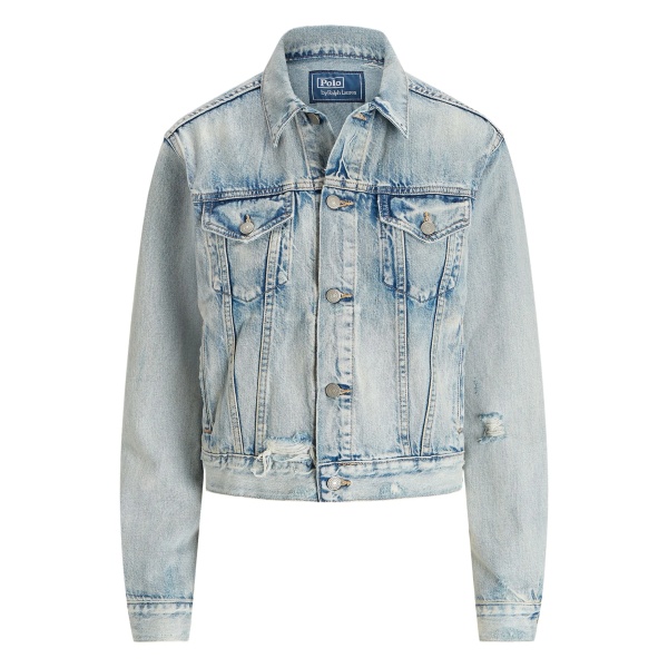 distressed denim jacket