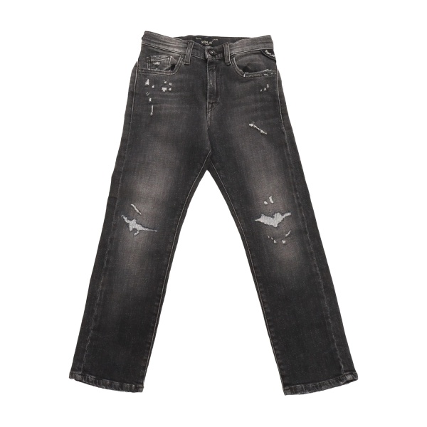 distressed-detail jeans